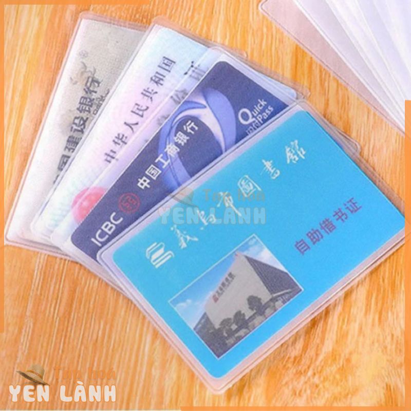 Túi đựng thẻ căn cước, atm, card visit, bằng lái xe, thẻ sinh viên, nhân viên trong suốt, vỏ bọc bao đựng bảo vệ thẻ