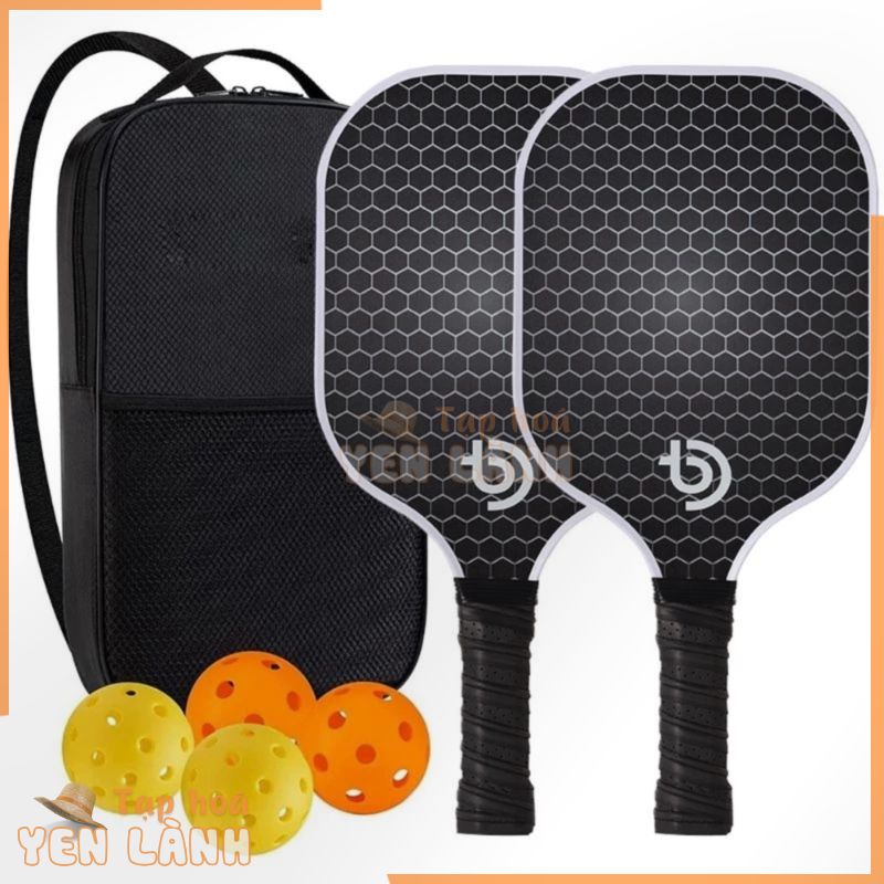 Bộ 2 Vợt Chơi Bóng Pickleball cao cấp Siêu Nhẹ Và Nhanh Chóng Kèm Túi Đựng 4 Quả Bóng vận chuyển hỏa tốc Hà Nội