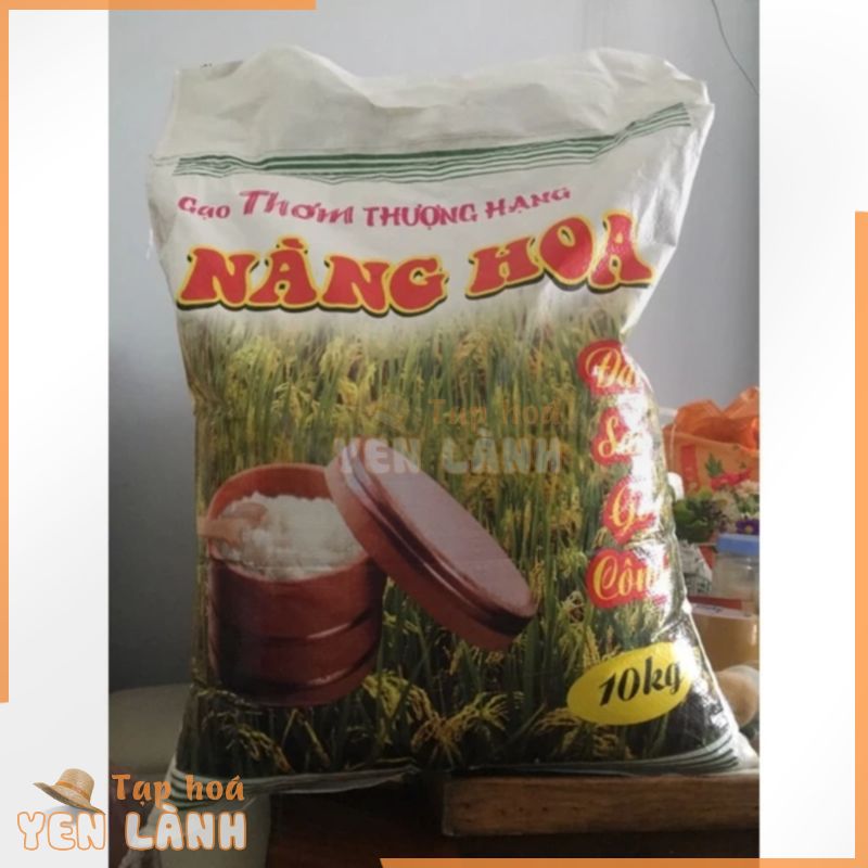 Gạo Nàng Hoa túi 10kg Dẻo ít Mềm cơm