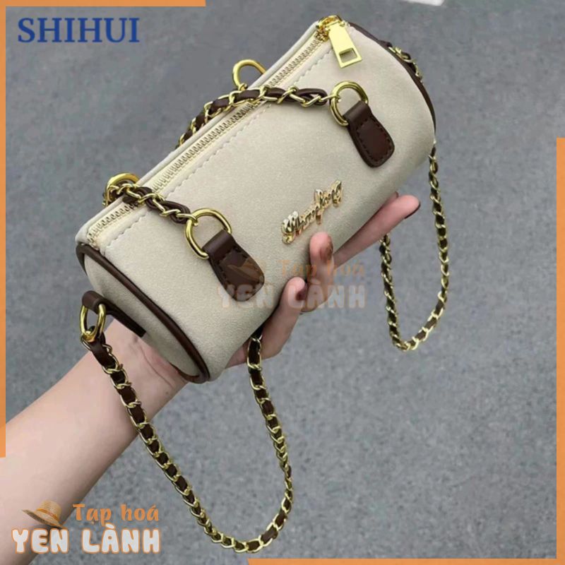 SHIHUI Túi Xách Đeo Chéo Giả Da Lộn Mềm Thời Trang vintage Cho Nữ