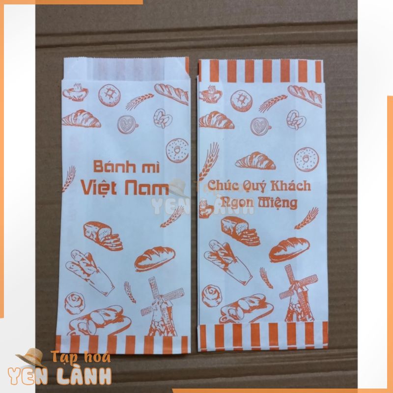 500 cái túi giấy Bánh mì in sẵn