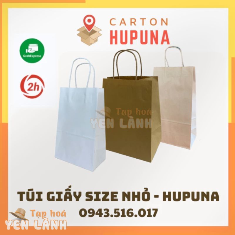 [M-H] – Túi Giấy Kraft Quai Dán Size Nhỏ Đựng Quà Tặng, Mỹ Phẩm, Đồ Handmade Cao Cấp Có Quai Xách Tại Hà Nội