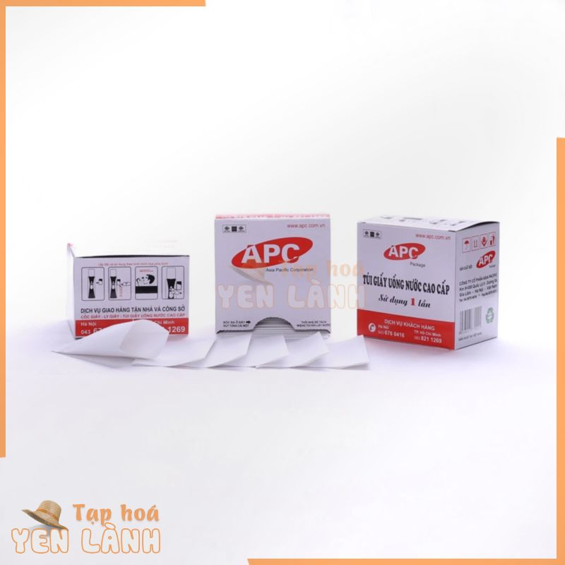 Túi giấy uống nước cao cấp APC 90 ml – thùng 4000 cái màu trắng