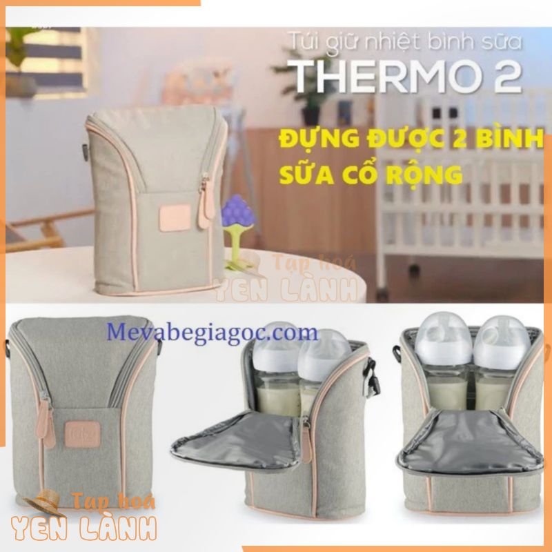 Túi giữ nhiệt bình sữa đôi chứa được 2 bình sữa cổ rộng – Fatz FatzBaby (THERMO 2 – FB2016SL)