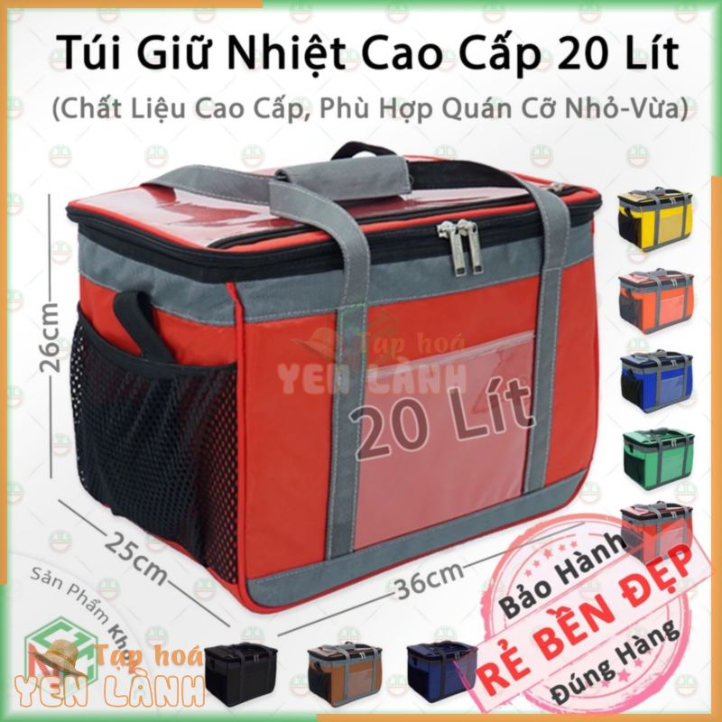 [KhoNCC] Túi Giữ Nhiệt 20 Lít Loại Tốt Dùng Giao Hàng Shipper Grab Beamin Cho Quán Ăn Uống Vừa và Nhỏ – NKT-7036-GN20L-D