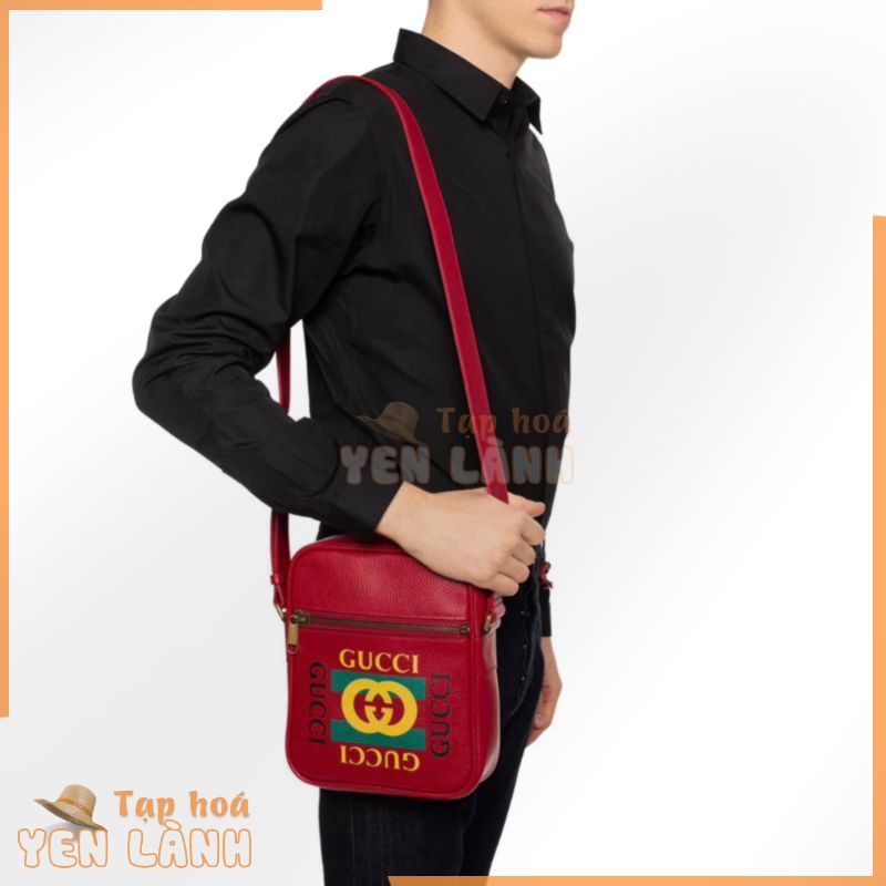 Túi GUCCI Nam GUCCI Print Messenger đỏ – hàng Ý chính hãng Made In Italy