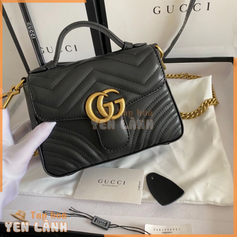 Túi đeo chéo nữ cao cấp Gucci GC GG hoạ tiết trái tim nữ tính