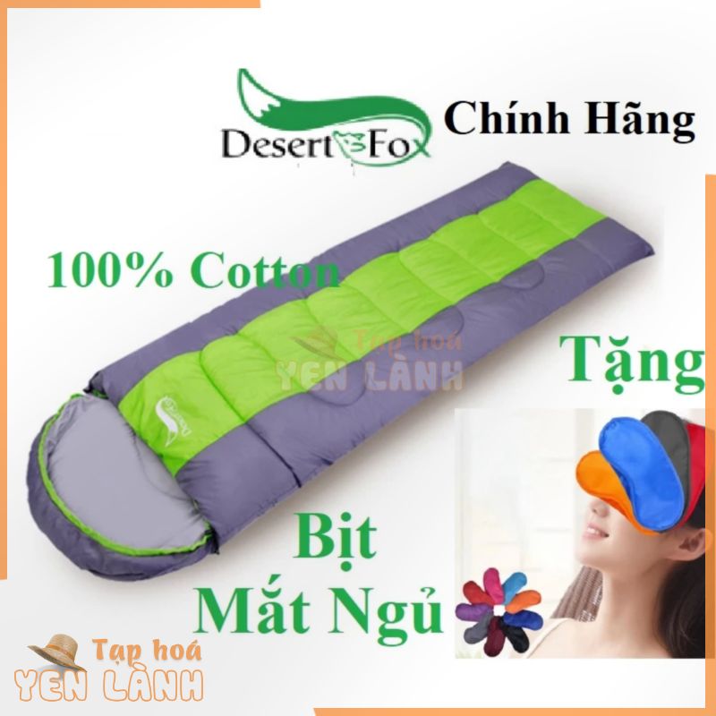 Vua túi ngủ cao cấp, hàng hiệu giá bình dân, thương hiệu DESERT FOX , túi ngủ văn phòng loại tốt, không xô vải khi giặt