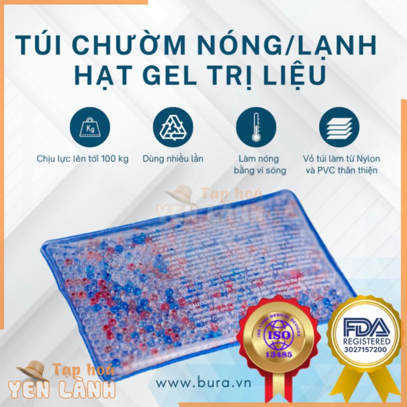 Túi chườm nóng/lạnh hạt gel trị liệu BURA