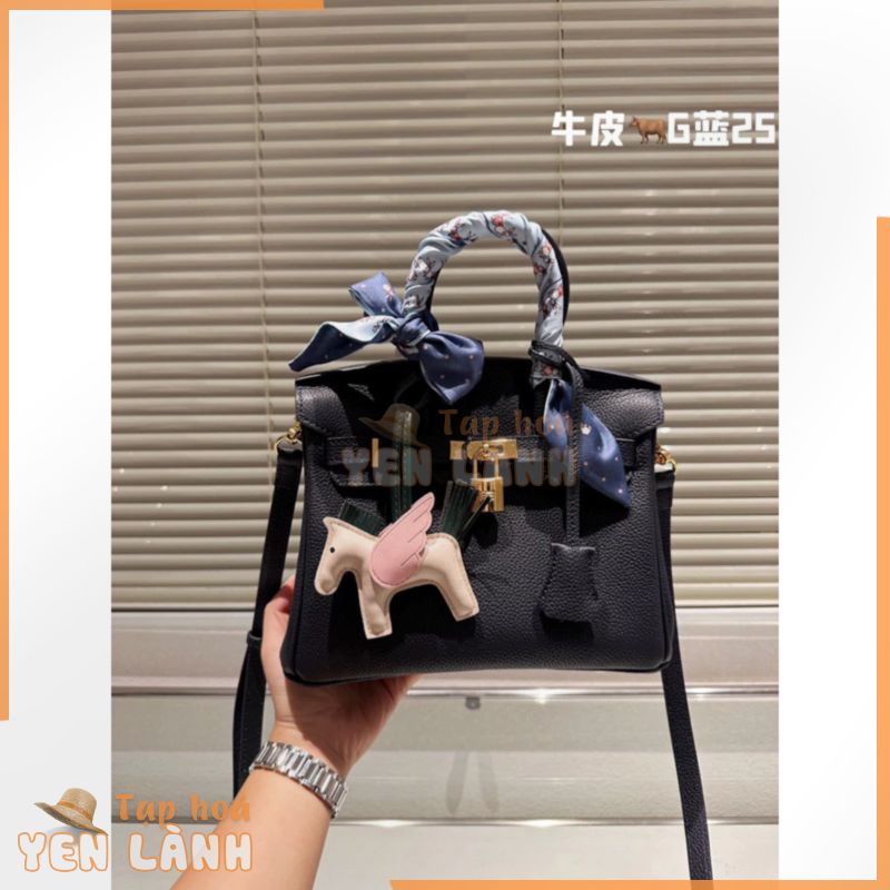 Túi xách HM birkin màu đen size 25, 30 cm. Túi da thật, da togo mềm đẹp full box