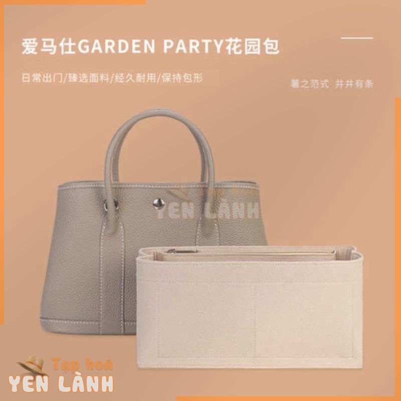 Phù Hợp Túi Lót Trong Suốt hermes garden party garden 30 36 Gói