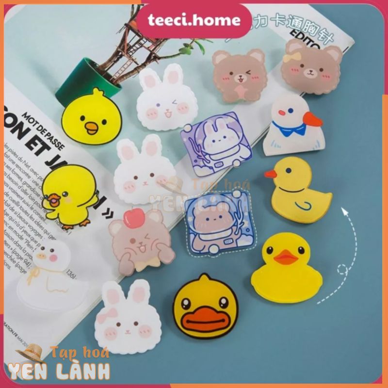 Huy Hiệu Phụ Kiện Cài Áo Vịt Pin Sticker Ghim Trâm Cài Áo Acrylic Trang Trí Balo Túi Ví Mũ Xinh Xắn TEECI C008