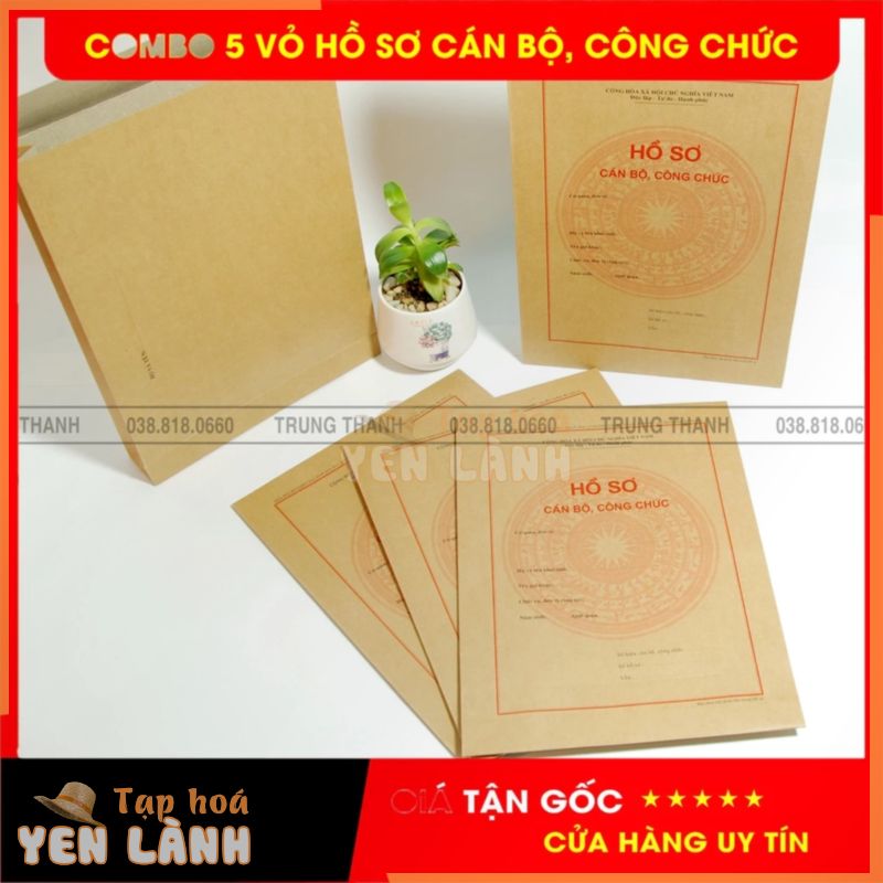 [COMBO] 5 Vỏ túi hồ sơ cán bộ, công chức