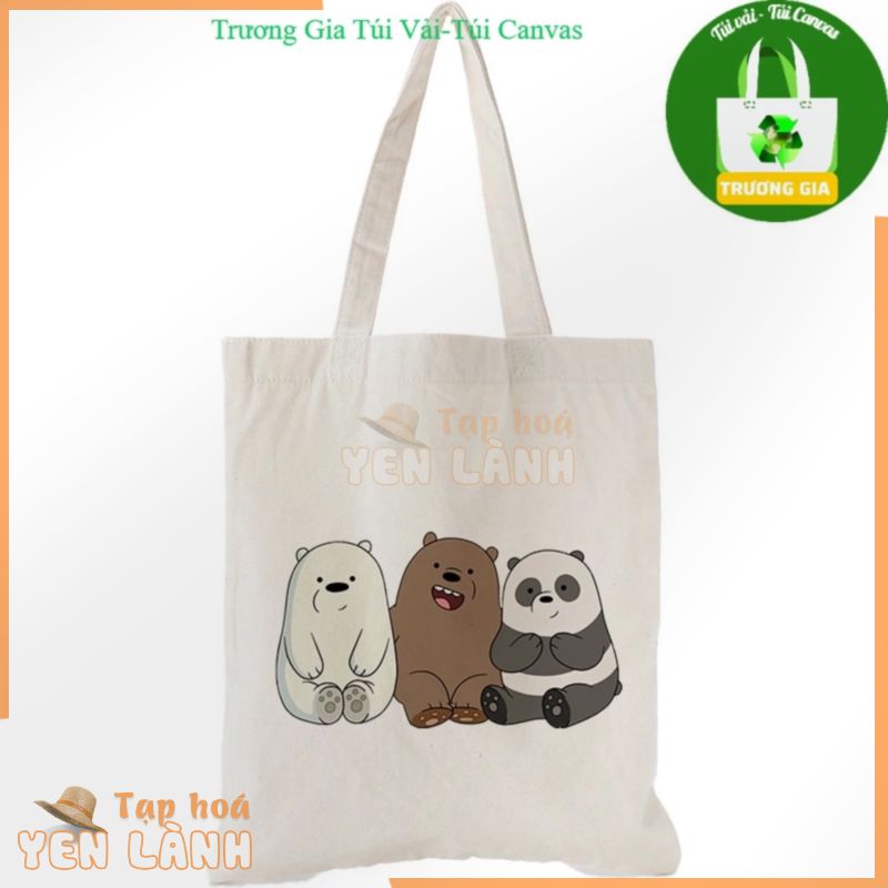 Túi vải Canvas Trương Gia Túi Vải – Túi Canvas bộ sưu tập hoạt hình ngộ nghĩnh nhiều kích thước