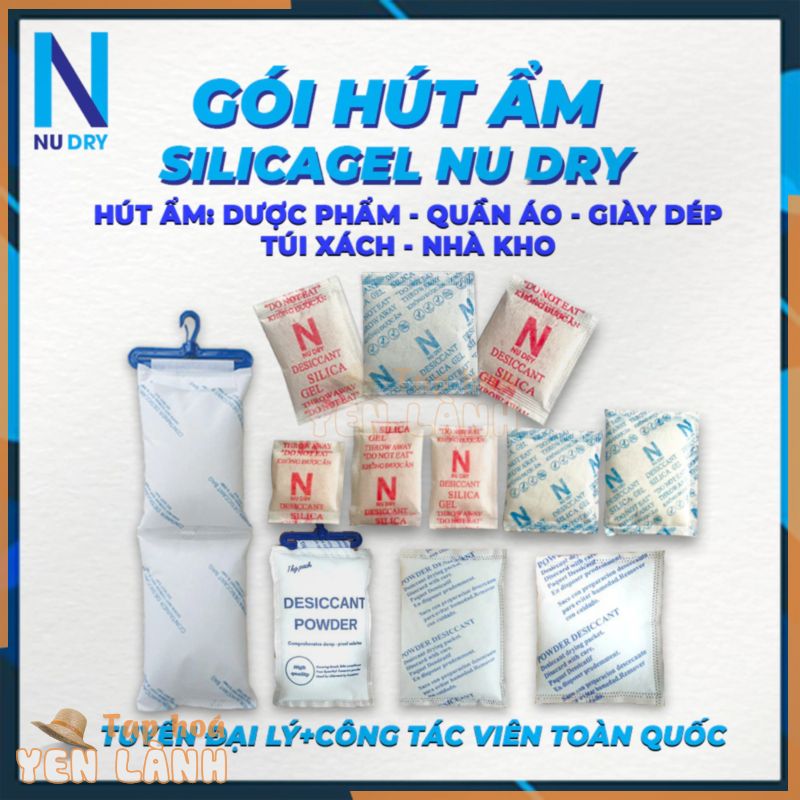 Túi hút ẩm Thực phẩm Quần áo Phòng Ngủ Giày dép Máy ảnh 1 KG hạt hút ẩm Silicagel – NU DRY