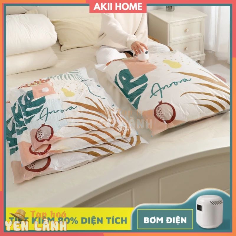 Túi Hút Chân Không Đựng Quần Áo, Chăn Bông Cỡ Lớn Anrora Akii Home TD32