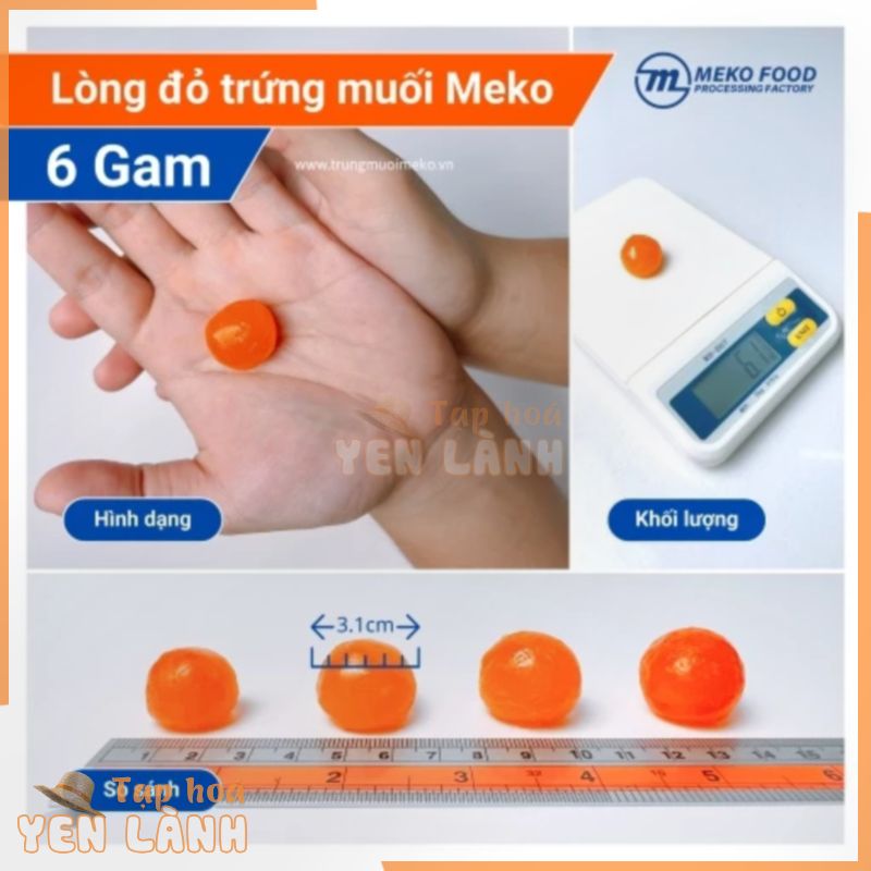 [ƯU ĐÃI] COMBO 2 TÚI Lòng đỏ trứng vịt muối cỡ NHỎ 6gram (50 trứng/túi hút chân không)