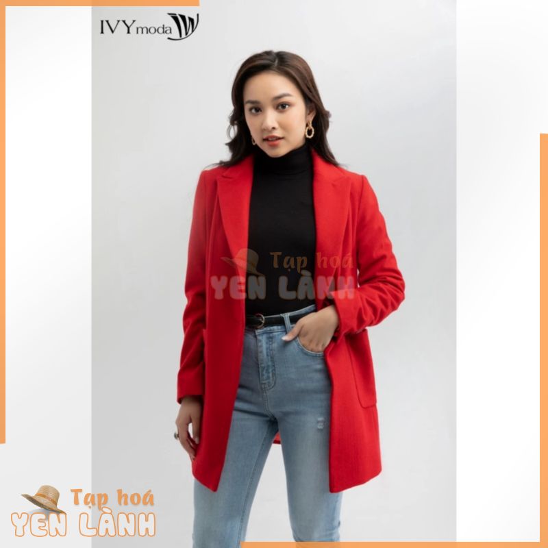 Áo khoác dạ nữ túi vuông IVY moda MS 70M6066