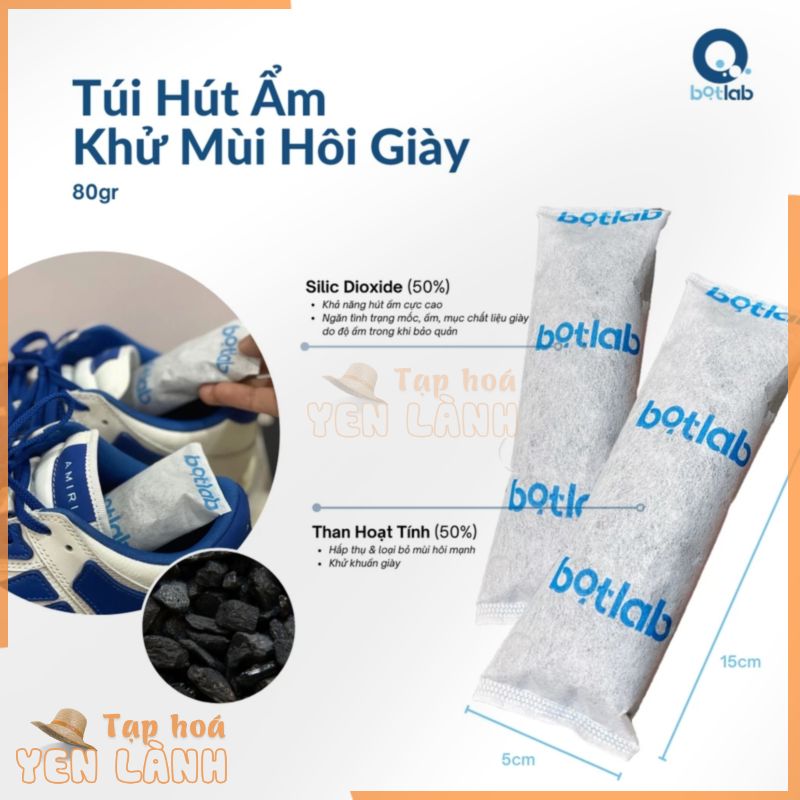 Combo Túi Hút Ẩm Khử Mùi Giày than hoạt tính chống hôi giày & vi khuẩn chuyên dụng 80 gram cho Mọi Loại Giày Bọt Lab