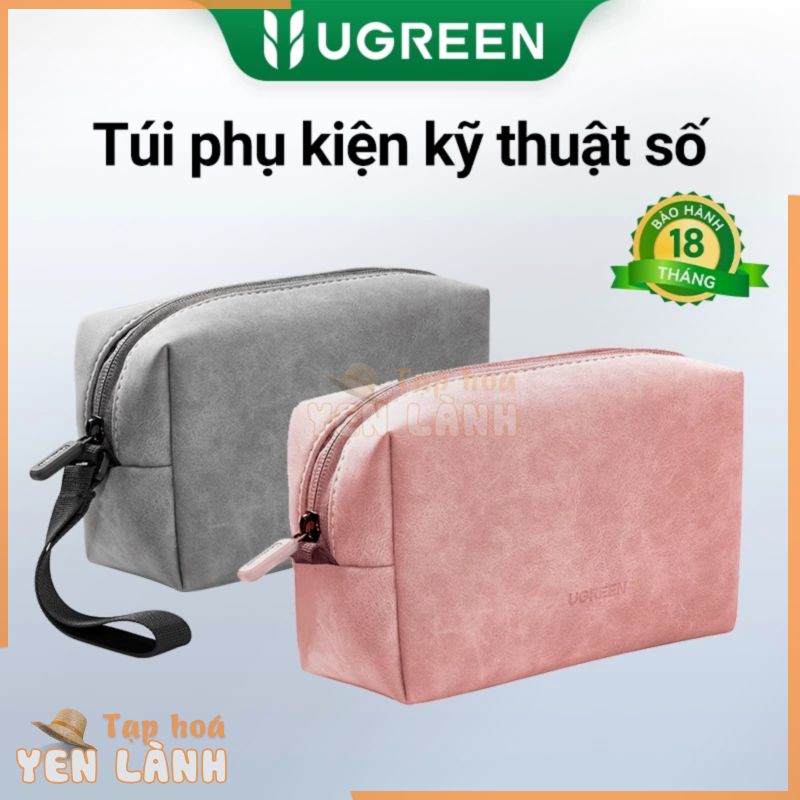 Ugreen Túi Tổ Chức Da Bảo Quản Tai Nghe Có Dây Tai Nghe Cáp USB Điện Thoại Di Động Sạc PC Phụ Kiện Kỹ Thuật Số Túi