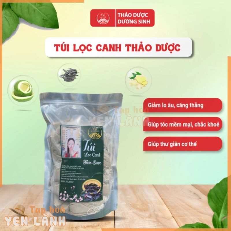 Túi Lọc Canh Thảo Dược MC NATURAL Dùng Cho Combo Gội Đầu Bồ Kết Hương Nhu, Bưởi,Gừng, Sả, Huyết Rồng