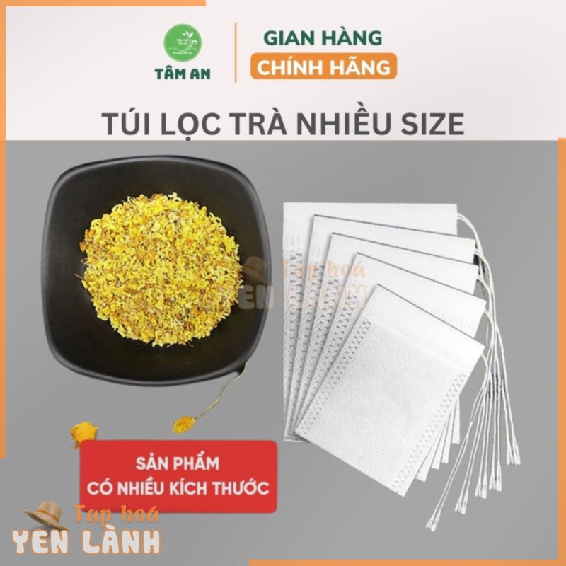 Combo 10 Túi Lọc Trà Dây Rút Dùng 1 Lần, Túi Lọc Trà Chất Liệu Không Dệt, Nhiều Kích Thước – Trà Thảo Mộc Tâm An