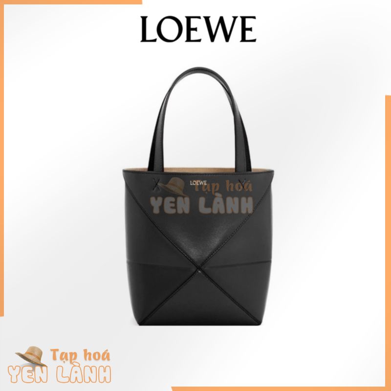 Túi gấp xếp hình logo LOEWE Puzzle Fold bằng da bê bóng