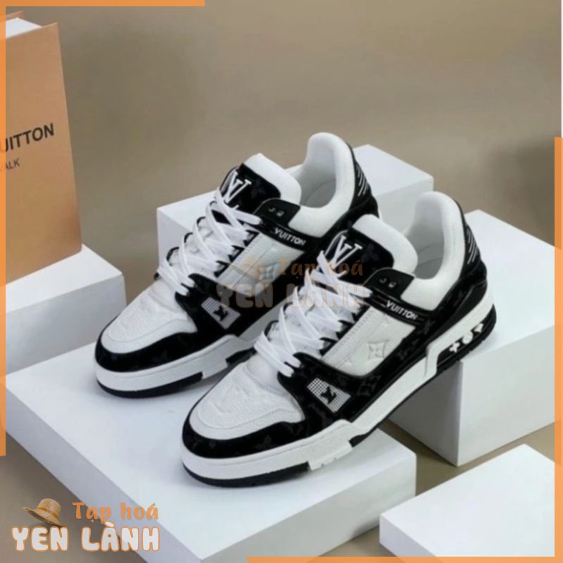 Giày thể thao LV Louis Vuitton giầy xanh đen 2 màu giày nam nữ cao cấp đầy đủ phụ kiện túi xách full size 36-43