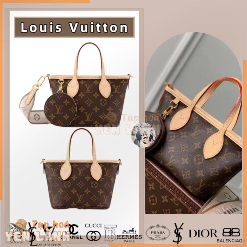 2023 new style/Louis Vuitton/NEVERFULL/LV/Dây đeo vai có thể tháo rời/túi đựng đồ/túi mua sắm/kích thước nhỏ