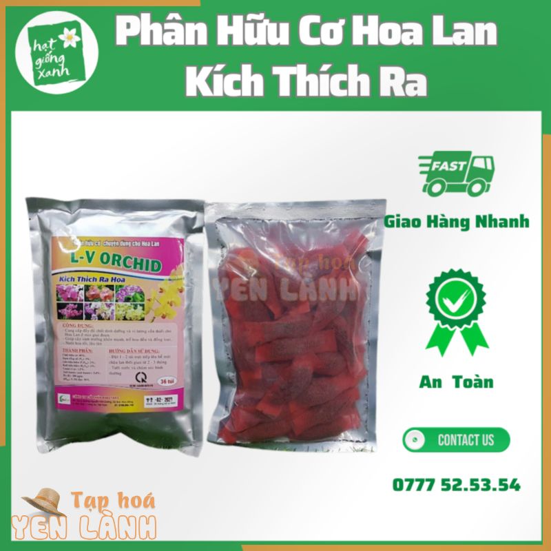 Phân bón sinh học LV, kích thích ra hoa cho Lan( 36 túi lọc)