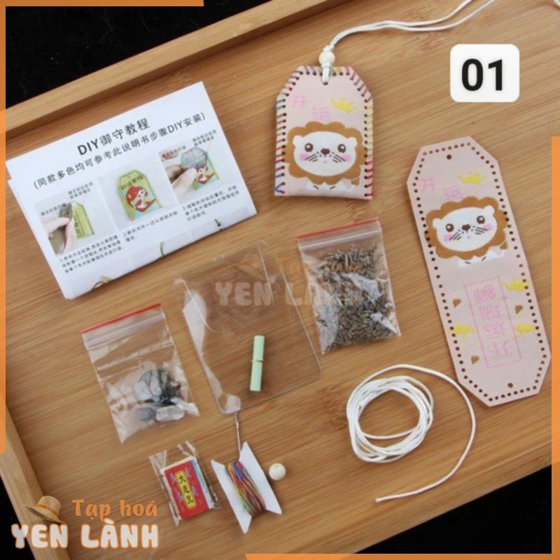 (HCM) Bộ Kit DIY Tự Làm Túi Gấm May Mắn Omamori Nhật Bản