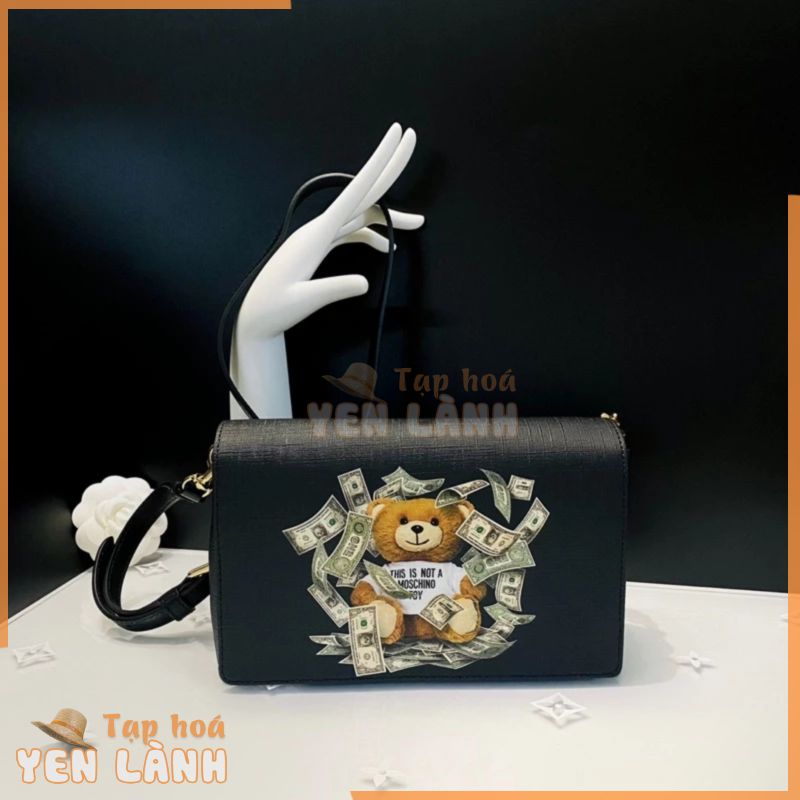 Túi Moschino gấu đen Dollar Teddy Bear