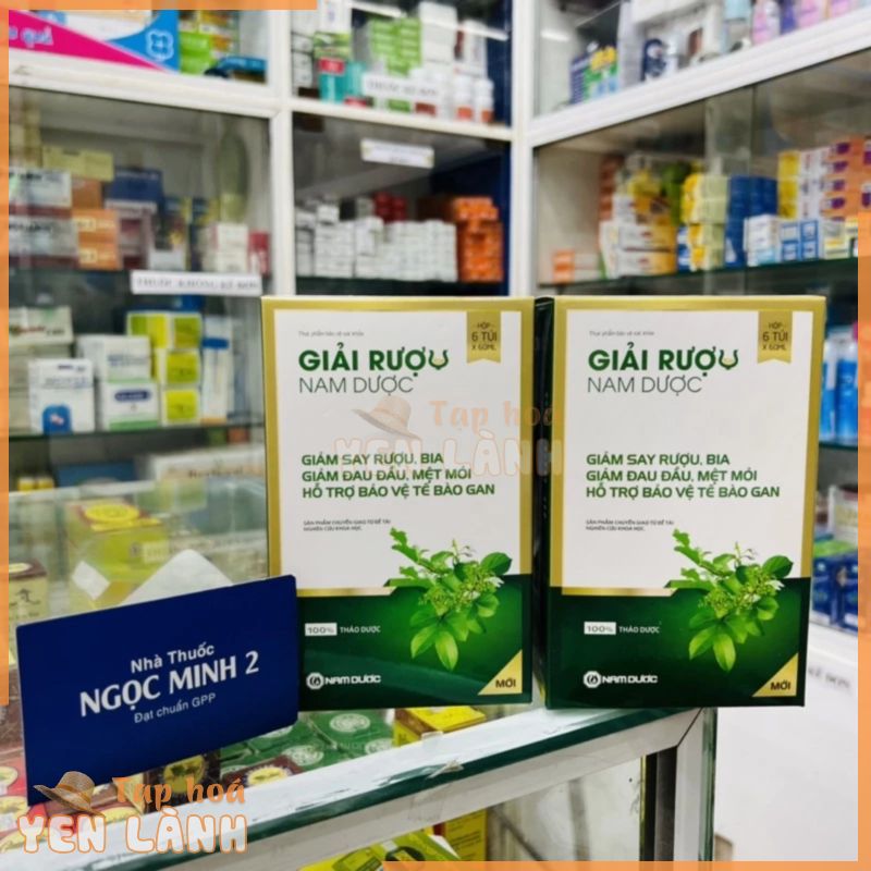 ✅ [Chính Hãng] Nước giải rượu mát gan nam dược (hộp 6 túi) giảm say rượu, bảo vệ gan, tăng cường chức năng gan .