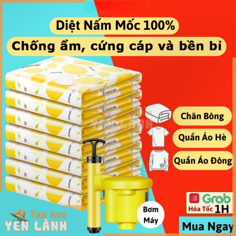 Túi nén chân không sinh viên đại học thêm bắt đầu đi học hành lý quilt túi lưu trữ lemon dày chống ẩm phòng chống nấm mốc quilt túi chân không đóng gói túi nén du lịch