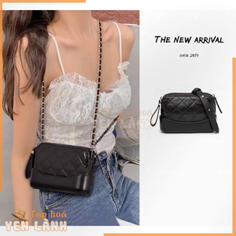 Túi đeo chéo mini Hobo Ngọc Trinh 2 Khoá Sịn Sò