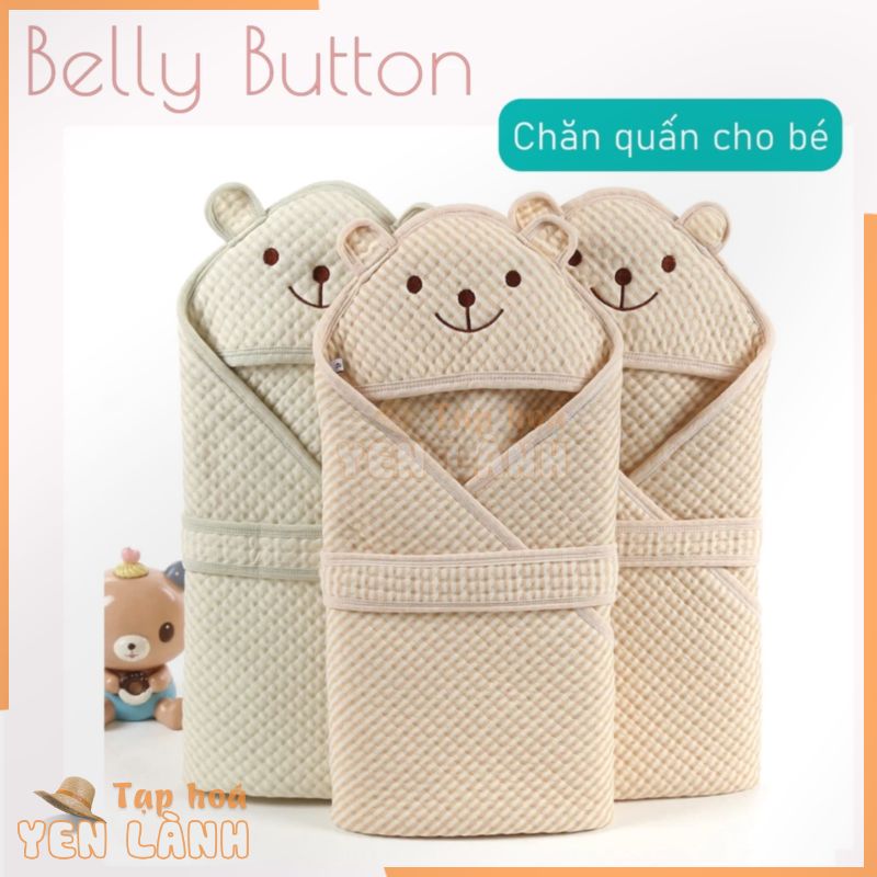 Chăn Quấn Hè Thu BellyButton Cho Trẻ Sơ Sinh, Cố Định Tư Thế, Túi Ngủ Cho Bé Từ 0-12 Tháng Tuổi Chất Liệu 100% Cotton