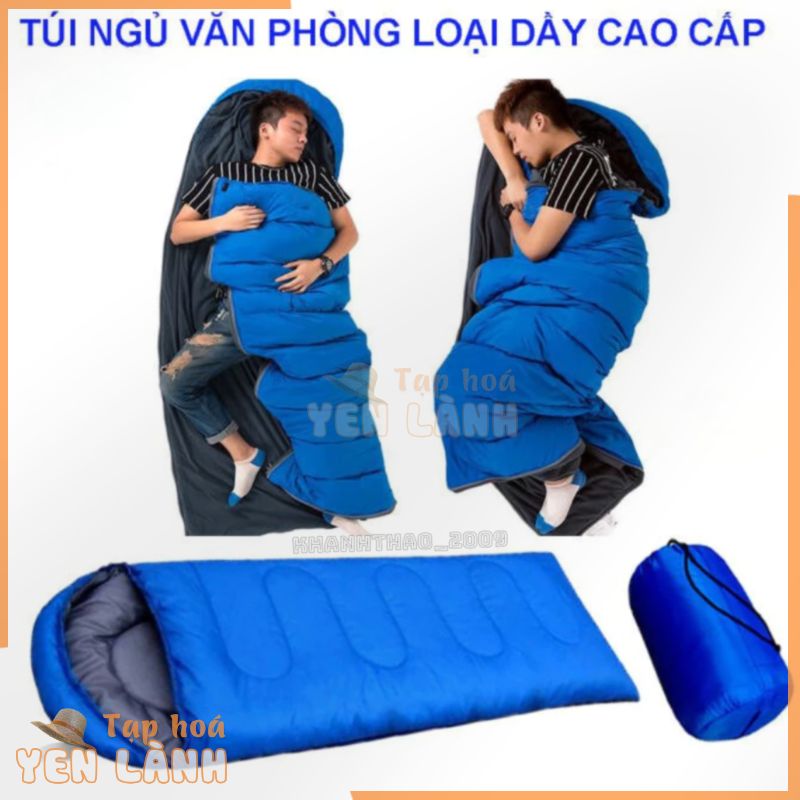 Túi ngủ văn phòng có khóa kéo hở đầu, Túi ngủ đi phượt đi du lịch căm trại xa chống thấm, chống muỗi tiện lợi – KT209