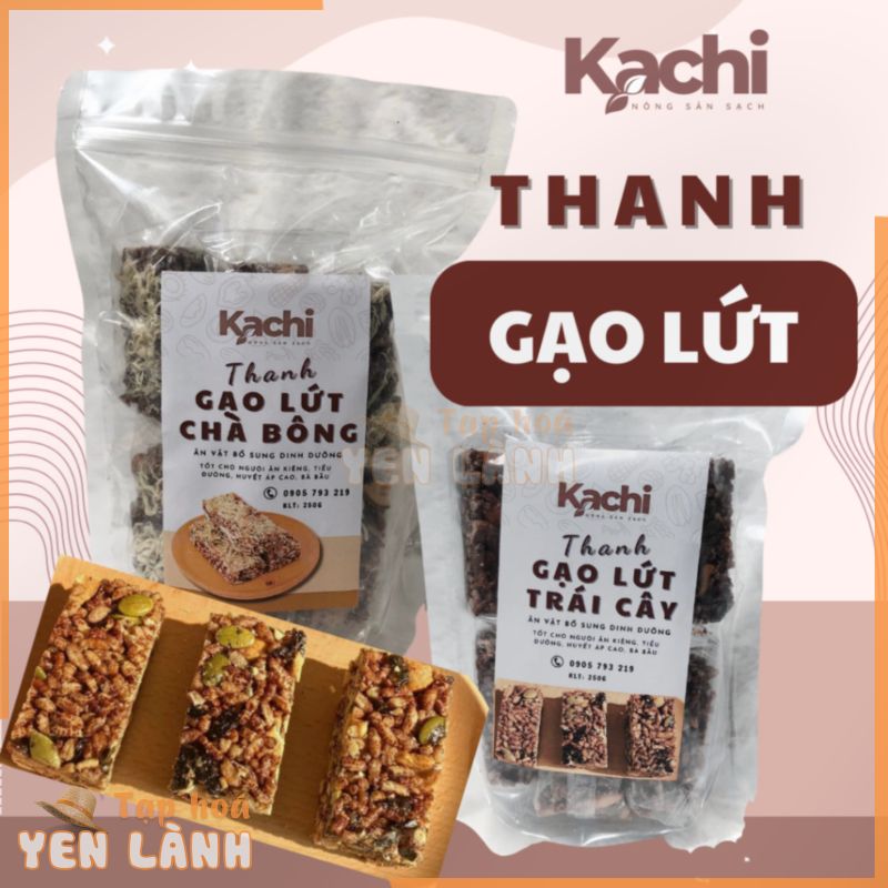 Thanh Gạo Lứt Mix Hạt KACHI NÔNG SẢN, Thanh Gạo Lứt Ăn Vặt, Giảm Cân, Hạt Ngũ Cốc Dưỡng Cho Bà Bầu Túi Zip 250Gam