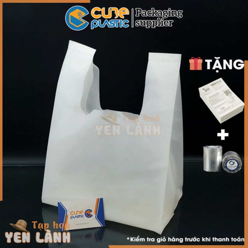 Túi Nilong Xốp Quai Siêu Thị – Trắng Sữa Chuyên Nghiệp – CTY BAO BÌ CUBE