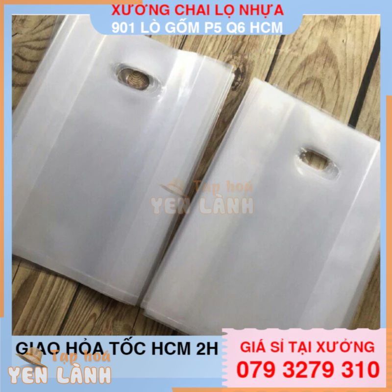 [1kg] túi nilong trơn cao cấp có quai xách siêu dày dặn