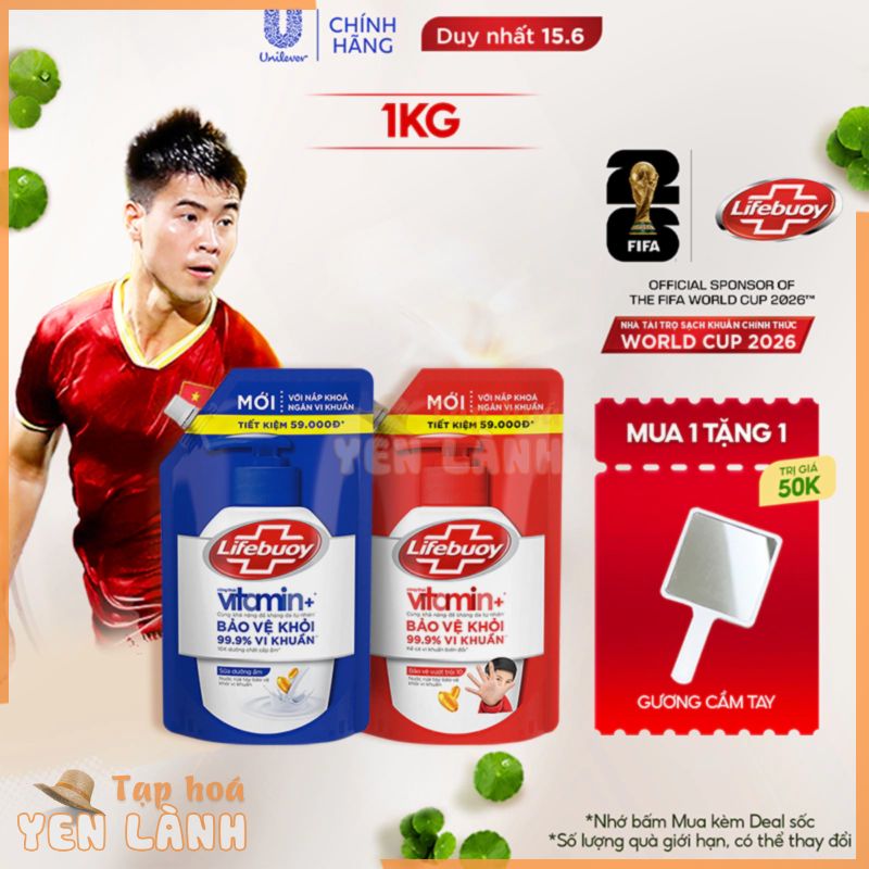 Nước rửa tay sạch khuẩn Lifebuoy Dạng Túi 1KG