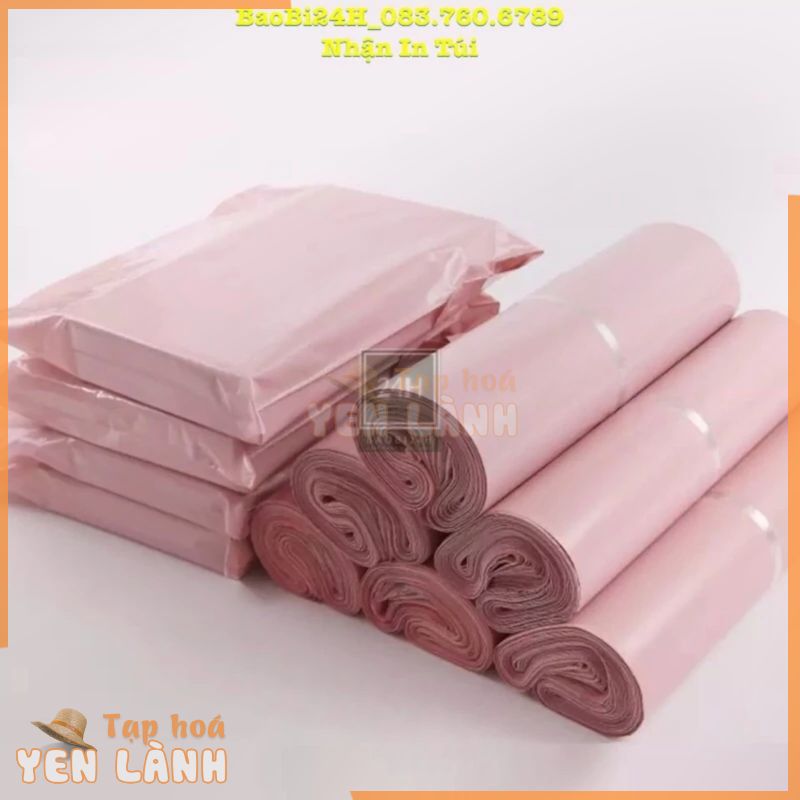 0,5KG-1KG TÚI GÓI HÀNG NIÊM PHONG Mầu HỒNG PASTEL CAO CẤP Túi ship Cod, đóng gói hàng chống bóc HÀNG PE SIÊU DAI.