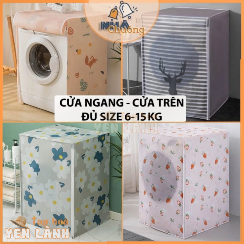 Bọc máy giặt cửa ngang cửa trên 6-15kg, túi che phủ máy giặt cao cấp mẫu mới nhất