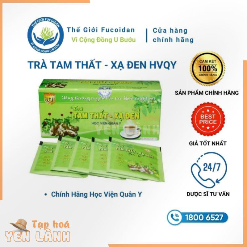 Trà tam thất xạ đen Học viện Quân y – Hộp 20 gói túi lọc