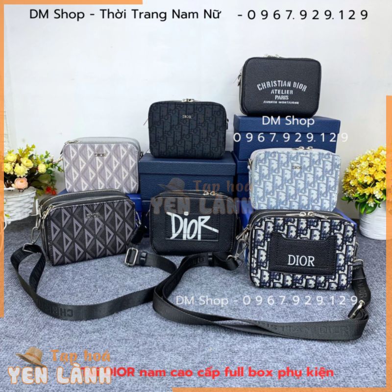 Túi Đeo Chéo Dior Vân Dệt Hàng Quàng Châu Full Box , Túi Đeo Vai Dior Dáng Hộp Hai Ngăn Khoá Cao Cấp Bao Ngầu Dm Shop