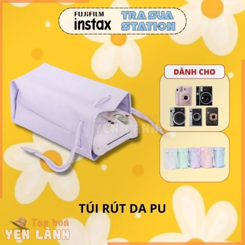 TÚI DA PU, TÚI RÚT ĐỰNG MÁY ẢNH INSTAX MINI (CAMERA BAG)