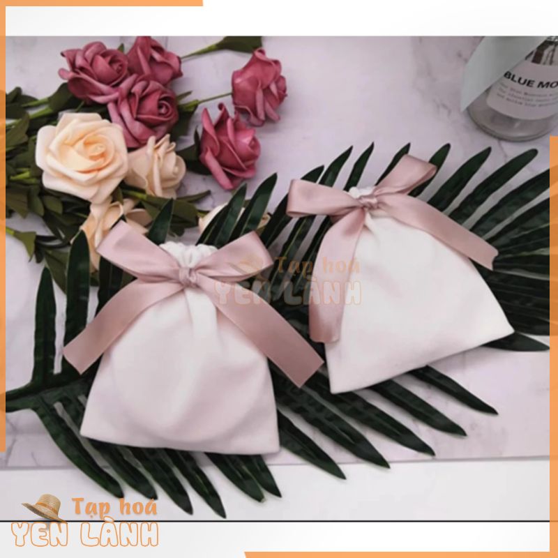 Túi vải nhung dây rút loại cao cấp size 10×14 cm