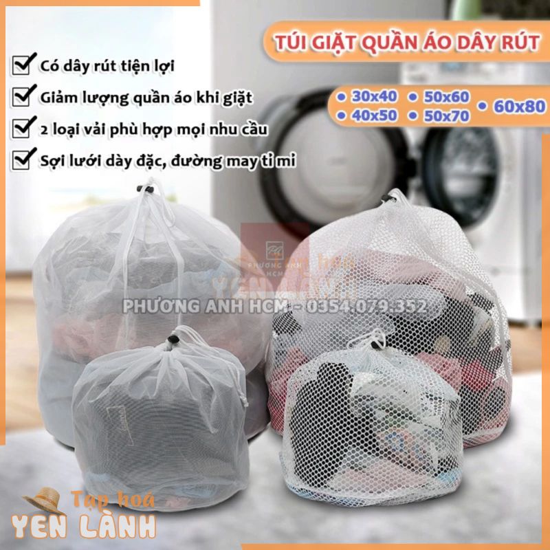 Túi Giặt Dây Rút Vải Lưới Đựng Quần Áo, Đồ Lót – Túi Lưới Giặt Đồ Bảo Quản Quần Áo