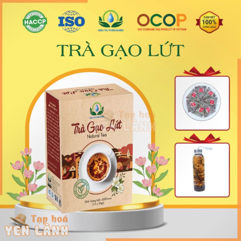 Trà Gạo Lứt Giảm Cân, Đậu Đen, Hoa Nhài, Cỏ Ngọt, Kỳ Tử, Đậu Đỏ, Lá Nếp Hộp 30 Túi Lọc – Siêu Thị Thiên Nhiên