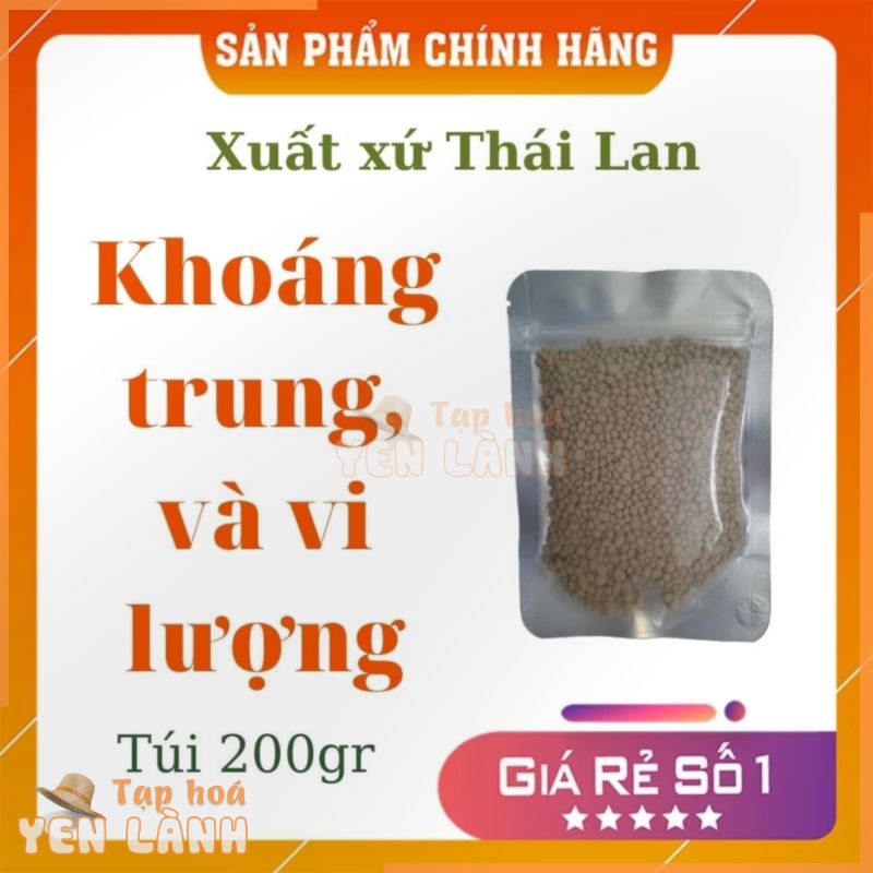 KHOÁNG THÁI LAN TÚI 200GR GIÚP CÂY TRÁNH CÁC BỆNH THIẾU VI CHẤT TRÁNH RỤNG TRÁI NON NGỌT QUẢ